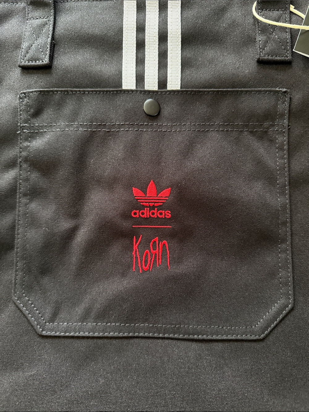 Adidas x Korn Black Tote Bag with Red Korn Accent - NWT! - Picture 2 of 5